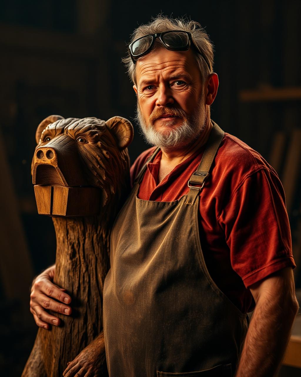 Portrait of Paul Stafford in his West Gippsland workshop